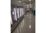 Комната замораживателя прозрачной стеклянной двери холодная для хранения еды овоща и плода